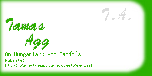 tamas agg business card